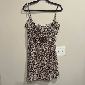 Lush Black and Pink Fitted Camisole Mini Dress